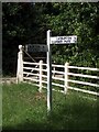 Signpost between Cuckney and Clumber in NG20 9LB