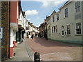 Looking up West Street, Faversham in ME13 7BJ