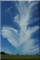 Cirrus cloud above the Ragley Estate in Arrow with Weethley
