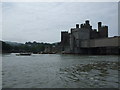 View towards Conwy Castle and the graveyard in LL32 8AY