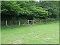 Stile at entrance into Downlands Wood in TN22 5UQ