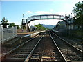 Footbridge at Kingussie railway station in Kingussie