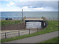 Promenade bridge, Filey in YO14 0BD