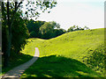 A path at the Roman amphitheatre, Cirencester in GL7 1EF