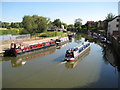 Narrowboats on the Mill Avon in GL20 5FZ