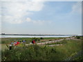 View of Erith from the steps on Rainham Marshes Information Centre in RM19 1ZU