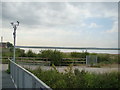 View of Dartford from the Rainham Marshes Information Centre steps in RM19 1ZU
