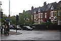 Road junction on the edge of Wandsworth Common in SW12 8SX