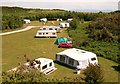 Touring caravan site at Wern Newydd, Llanbedrog in Llanbedrog Community