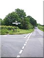 Road junction, Chalbury Common in BH21 7DR