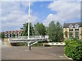 Modern Spiral Footbridge over the Grand Union canal in HP3 8JS