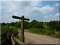 Footpath sign near Hilts Quarry, Crich in DE4 5GY
