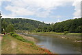 The River Wye at Tintern looking upstream towards Wireworks Bridge. in NP16 6TE