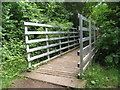 Footbridge in the woods in DN15 9DL
