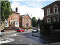 Louth - Mini roundabout at the end of Church Street in LN11 9BT
