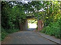 Railway bridge at end of Ombersley Road in WR9 8JQ