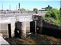 Glan-y-don Road crossing the flood gates of Afon Erch in LL53 5YY