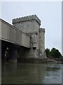 East turret of Stephensons tubular bridge at Conwy in LL32 8AY