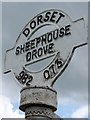 Sign detail, Sheephouse Drove in BH21 5BB