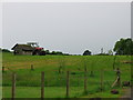 Little Finnary, farmland and agriculture tractor. in Dunbartonshire