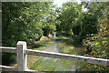 River Ebble seen from footbridge at Coombe Bissett in SP5 4LE