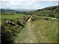 Pendle Way descending towards Parson Lee in BB8 8SU