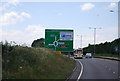 Approaching Thickthorn Interchange, A11 in NR4 7NB