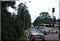 Traffic lights, Elveden crossroads in Elveden
