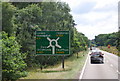 Approaching the roundabout at Barton Mills on the A11 in IP28 7LL