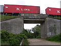 Railway bridge near Clickett Hill in IP11 9FG