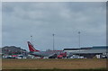Jet2.com aircraft Blackpool Airport in FY4 2BF