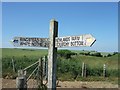 Sign on footpath near Newlands Farm in DT2 8DW