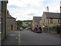 Glossop - Looking down St. Mary's Road across junction with Shaw Street in SK13 6LH