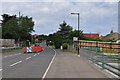 Looking across the bridge over the A165 bypass as Osgodby in YO11 3BD