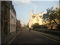 Merton Street, Oxford on a summer's evening in OX1 1LD