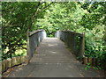 Bridge at the north end of Fendrod Lake, Llansamlet, Swansea in SA6 8AA
