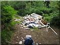 Fly tipping, The Orchard, Chilworth in SO16 7JX