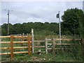 Stile and footpath sign, Began Rd, Cardiff in CF3 6YL