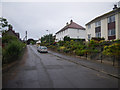 Looking upward on an Aberfeldy residential street in Aberfeldy