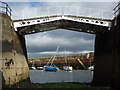 Under the Lifting Bridge at Victoria Harbour, Dunbar in EH42 1HG