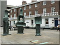 Sculpture, Wood Street and Rishworth Street, Wakefield in WF1 4PS
