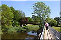 Footbridge from the weir in OX10 6SJ