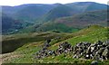 Ruined Wall, Descent to Trough Head From Birks in Patterdale