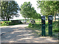 New parking meters in Lady Anne's Drive, Holkham Gap in NR23 1AD