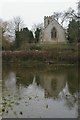 Shipton-on-Cherwell, church from across the canal in OX5 1JH