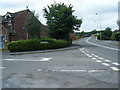 A525/Station Road junction in Madeley