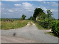 Bridleway meets road in WR12 7HZ