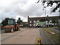 Roadworks at the junction of Elkstone and Hempsted Roads in PO6 3RY