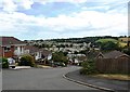 Looking from Meadow Rise across Dawlish to West Cliff housing in EX7 0QY