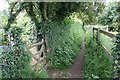 Gate along the footpath in NN6 9AU